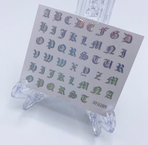 HOLOGRAPHIC CALLIGRAPHY STICKERS